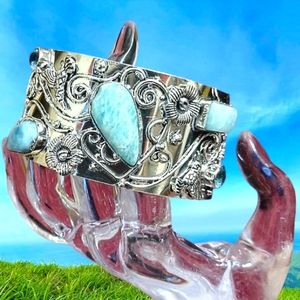 925 Sterling Silver Plated Large Cuff